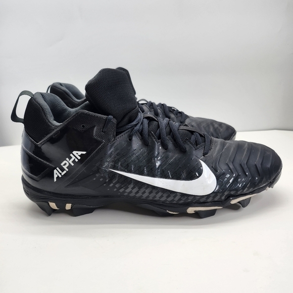 Nike Alpha Menace Shark 2 Football Cleats Mens 14 Shoes Black BV0146-001 - Picture 16 of 16